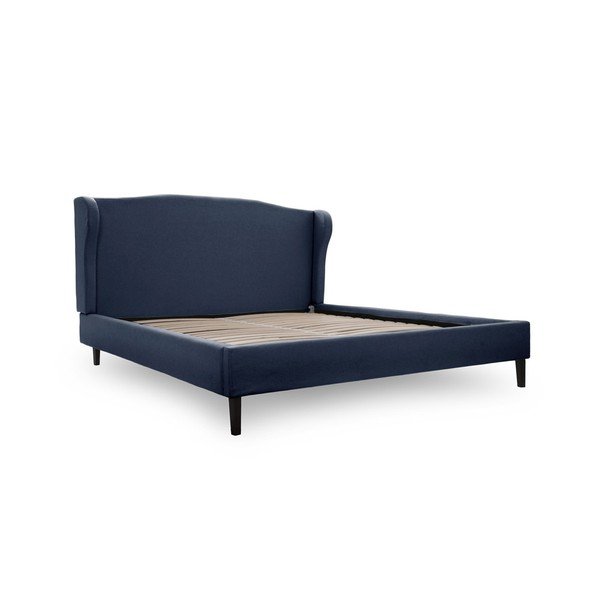 Tmavě modrá postel s černými nohami Vivonita Windsor, 160 x 200 cm-image-4