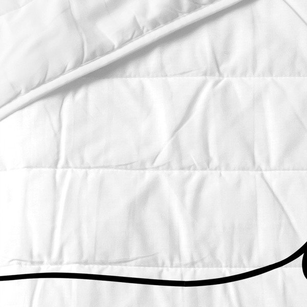 Valge puuvillane tikitud voodikate 240x260 cm My love - Blanc-image-2