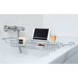 Reguleeritav metallist vannihoidja, hõbedane vann, 61 - 86 cm - PT LIVING