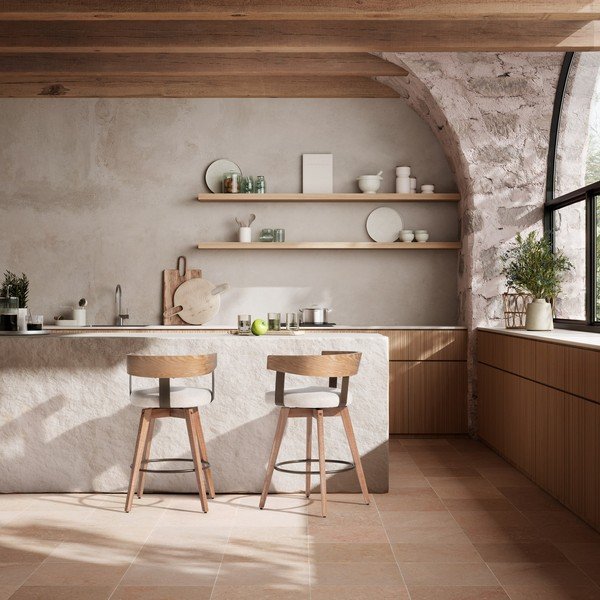 Polsterdatud baaritoolid käetugedega, 2 tk komplektis Ilia - MOME-image-1