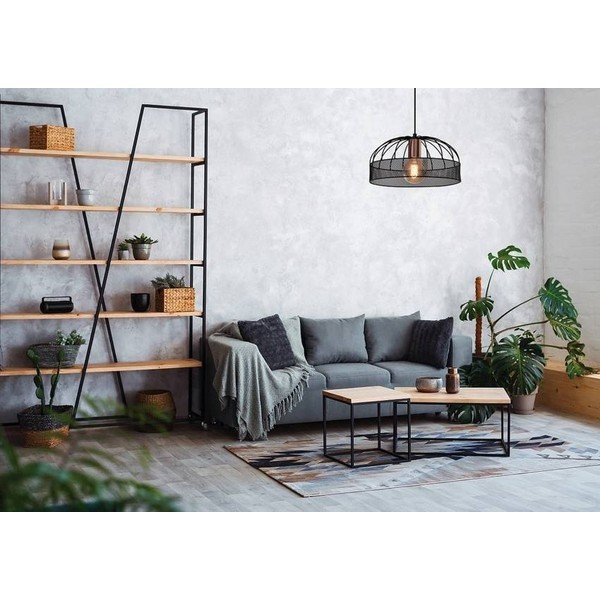 Must metallist rippvalgusti ø 30 cm Levi - Candellux Lighting-image-1