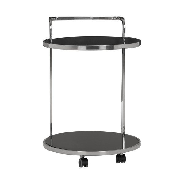 Ratastel serveerimislaud klaasist lauaplaadiga ø 50 cm Ackley - Premier Housewares-image-2