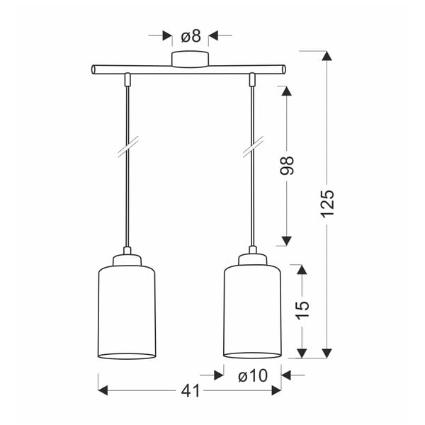 Must rippvalgusti klaasist varjuga ø 10 cm Aspra - Candellux Lighting-image-2