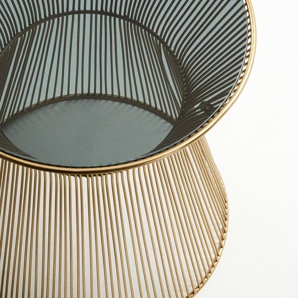 Klaasplaadiga ümmargune abilaud ø 40 cm Jolene – Kave Home-image-2