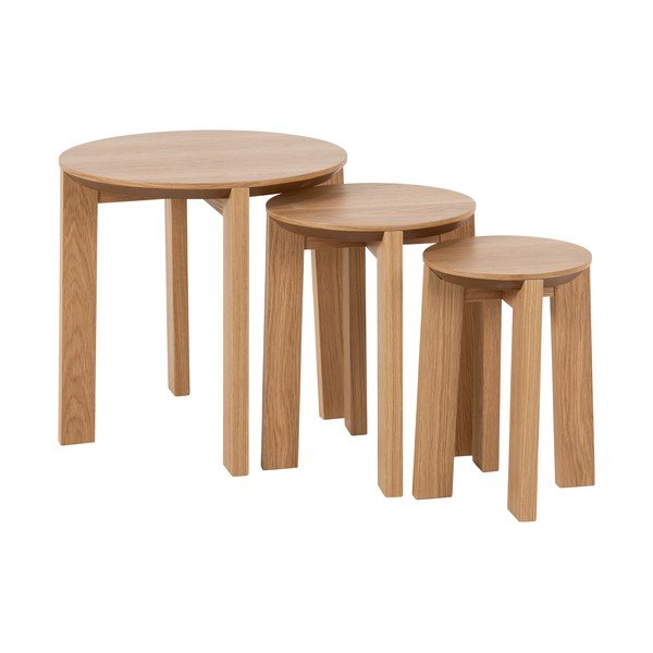 Ümmargused hoiulaudade komplekt 3 tammes ø 50 cm Maxime - Actona-image-2