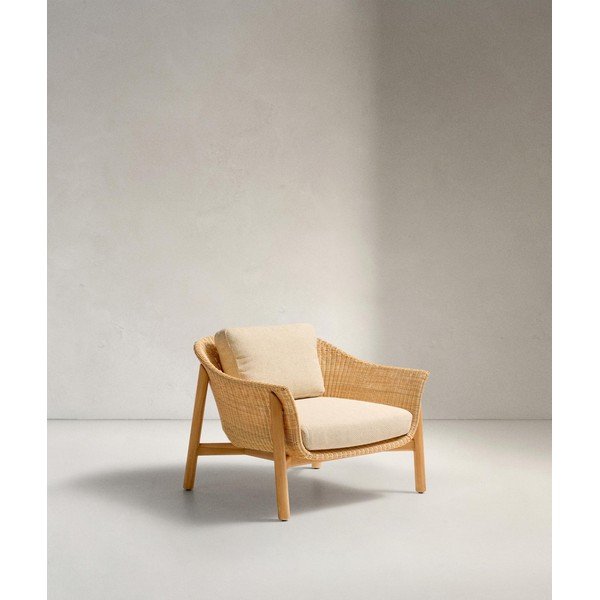 Helehall/naturaalne polsterdatud aiatool Galea - Kave Home