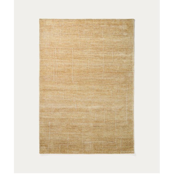 Käsitsi kootud sinepikarva vaip 160x230 cm Eloda - Kave Home