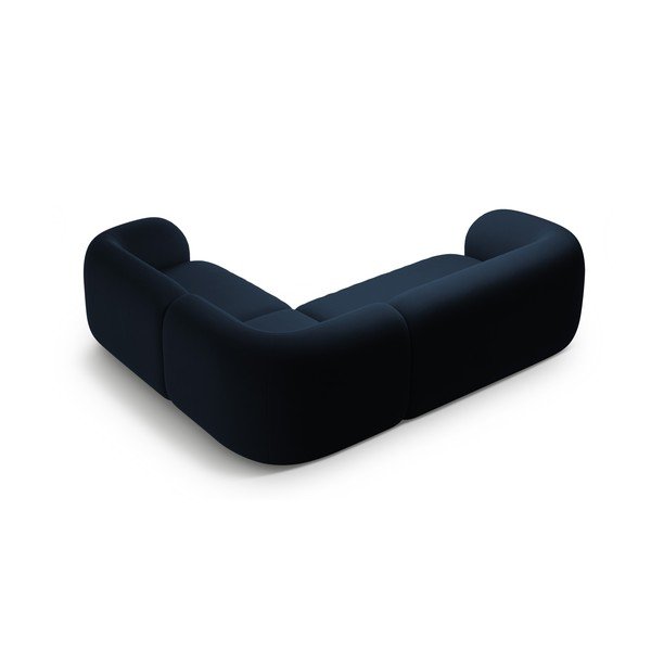 Sinine sametist nurgadiivan (parempoolne/L-kujuline) Kate - Micadoni-image-2