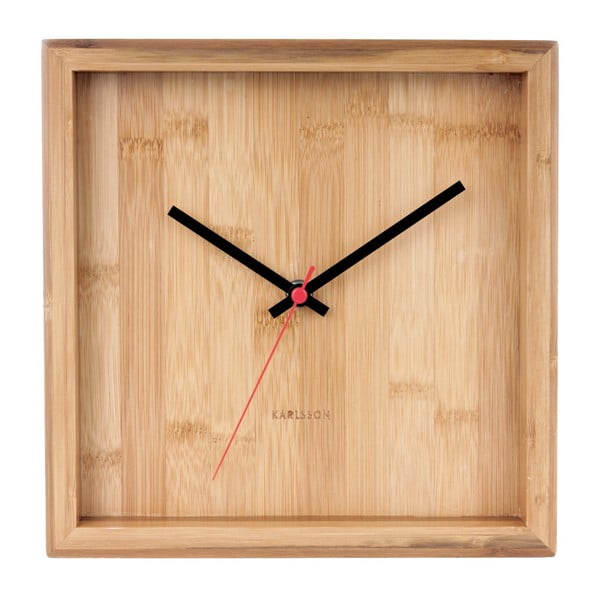 Bambusové nástěnné hodiny Karlsson Franky, šířka 25 cm