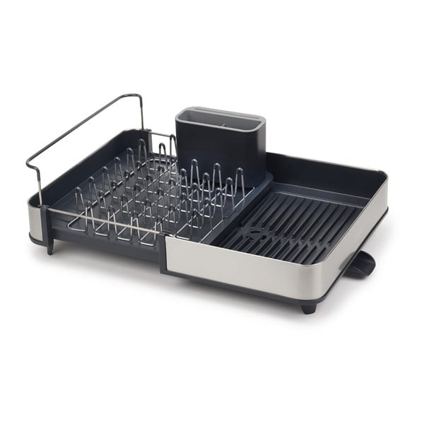 Tumehall reguleeritav roostevabast terasest nõudekuivatusrest 36x32 cm Extend Steel - Joseph Joseph