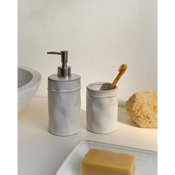 Kreem keraamiline hambaharjatops Savel - Kave Home-image-1