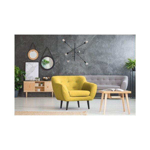 Žluté křeslo Mazzini Sofas Piemont-image-2
