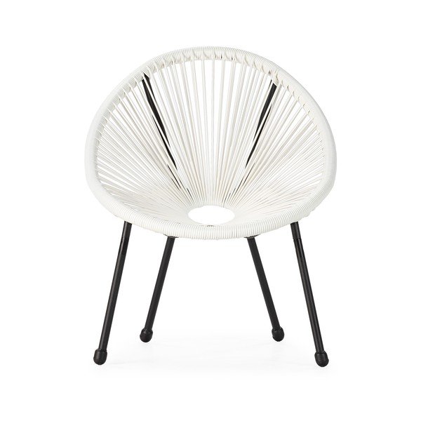 Laste valge rotangist tugitool , 50,5 x 62 x 55,5 cm Avocado - Bonami Essentials