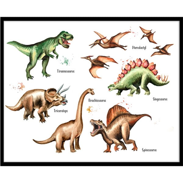 Laste plakat , 50 x 70 cm Artbox Dinosaur - Styler