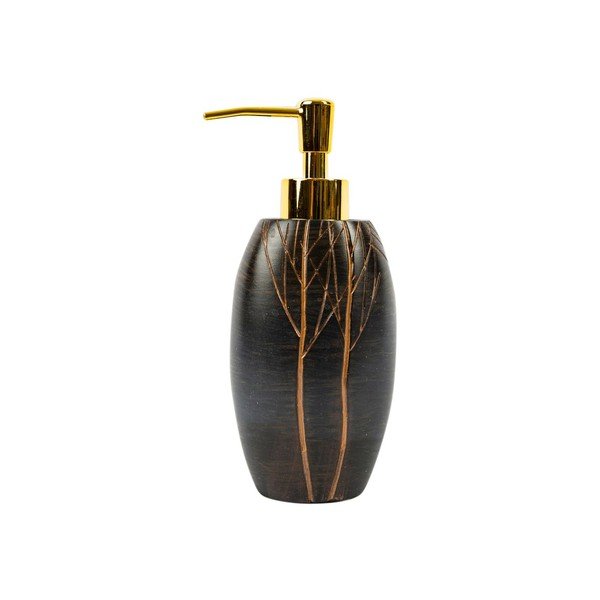 Tumepruun polüresiinist seebidosaator 200 ml Lioni - Mioli Decor