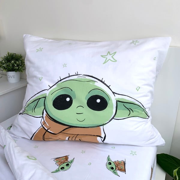 Puuvillane lastevoodipesu üheinimesevoodile 140x200 cm Star Wars Baby Yoda - Jerry Fabrics-image-4