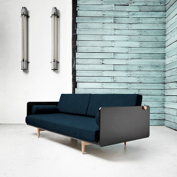 Variabilní pohovka Karup Deva Black/Raw Oak/Deep Blue-image-1