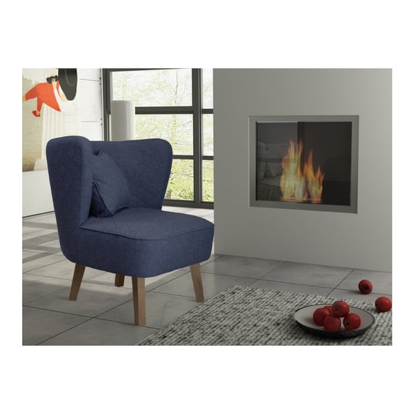 Námořnicky modré křeslo Rodier Percale-image-2