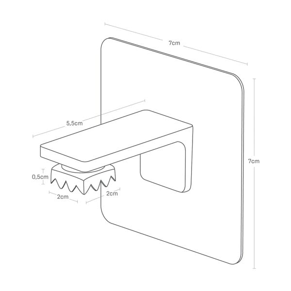Must plastmass magnetiline seebihoidja isekleepuv Film Hook – YAMAZAKI-image-4