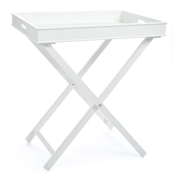 Odkládací stolek Butlertray White, 71x51x77 cm