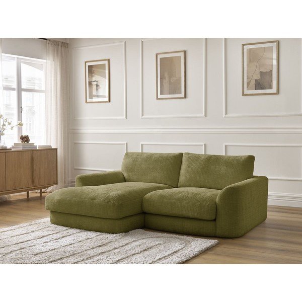 Khaki värvi šenillist nurgadiivan (vasak nurk) Leonore - Bobochic Paris-image-4