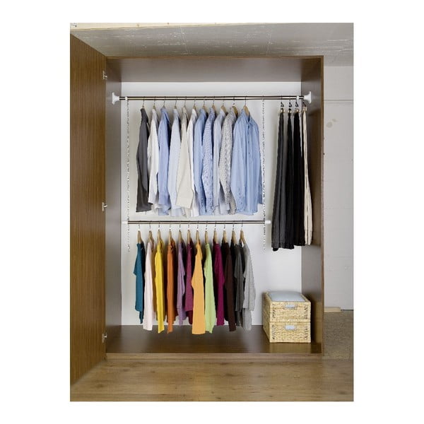 Hõbedane metallist teleskoopiline riidestange Garment - Wenko-image-2