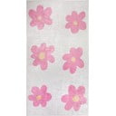 Roosa-elevandiluu värvi pestav laste vaip 80x150 cm Cute Flowers Pink - Vitaus