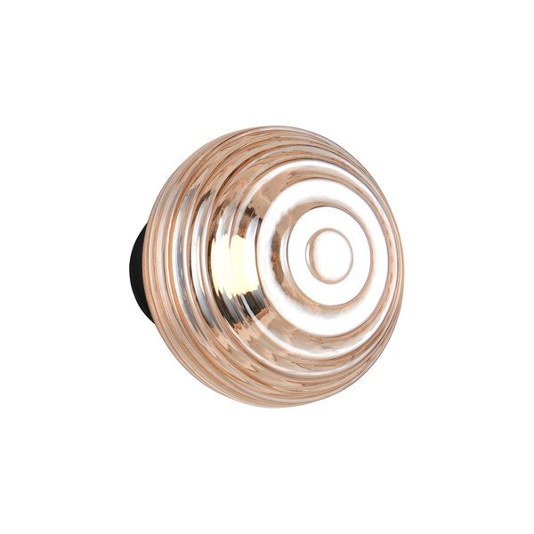 Merevaigukollane metallist LED-seinavalgusti USB-ga ø 15,5 cm Earl - Reality-image-3