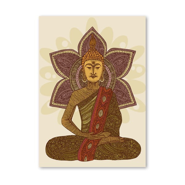 Autorský plakát Sitting Buddha od Valentiny Ramos