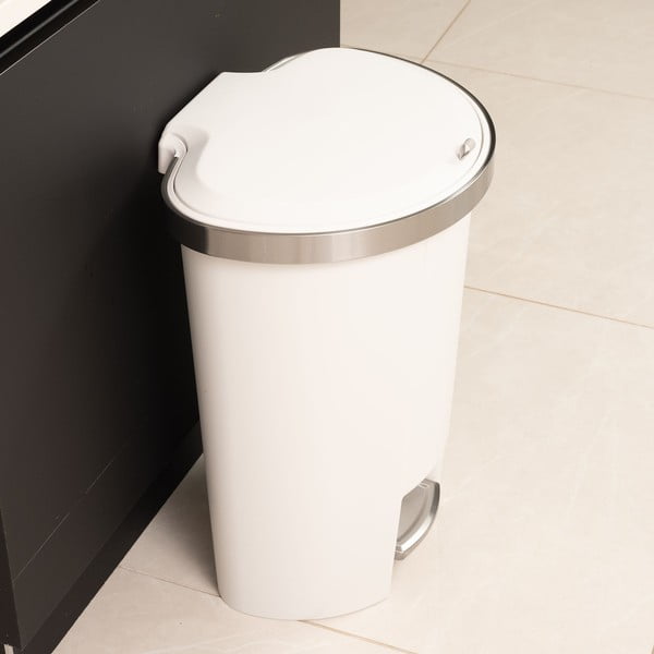 Valge plastikust prügikast 50 l - Addis-image-1