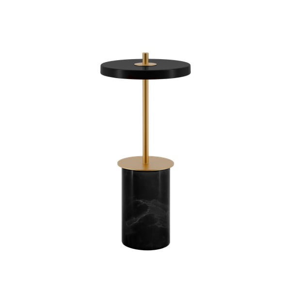 Must marmorist LED dimmerdatav lauavalgusti metallist lambivarjuga (kõrgus 25,5 cm) Asteria Move Mini - UMAGE