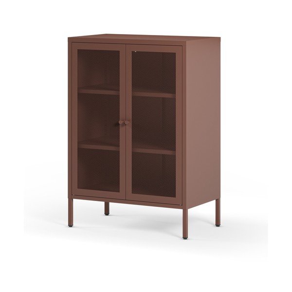 Burgundiapunane metallkapp 70x100x40 cm - Marckeric-image-3