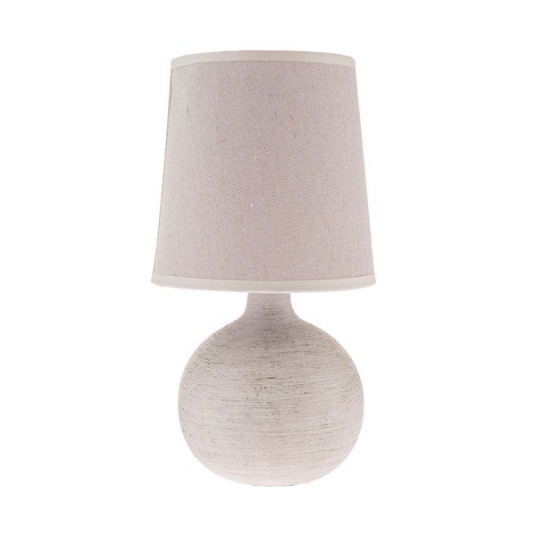 Helehall keraamiline tekstiilvarjuga laualamp, 29 cm Bianca – Dakls