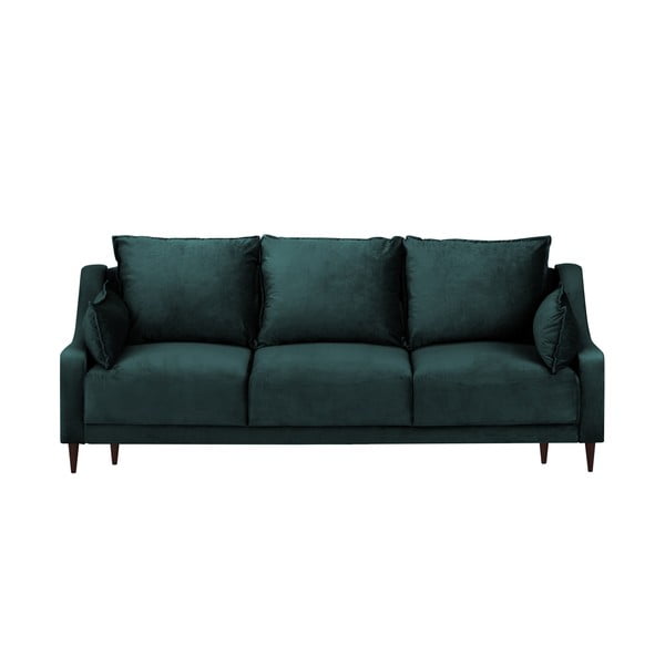 Sini-roheline sametne voodisohva koos panipaigaga , 215 cm Freesia - Mazzini Sofas