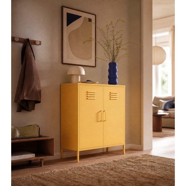 Kollane metallkapp , 80 x 102 cm Cache - Novogratz-image-1