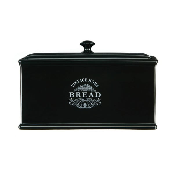 Černý box na chléb Premier Housewares Vintage Home