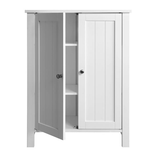 Valge vannitoakapp uksega , laius 60 cm - Songmics-image-2