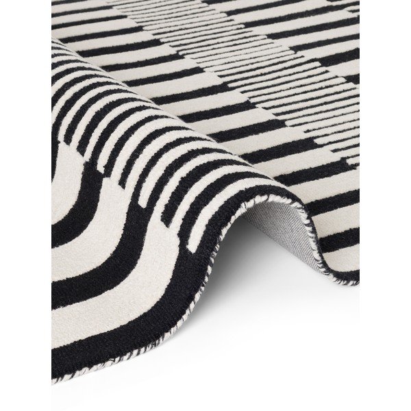 Mustvalge käsitsi kootud villane vaip 120x180 cm Stryve Pulse - Elle Decoration-image-4
