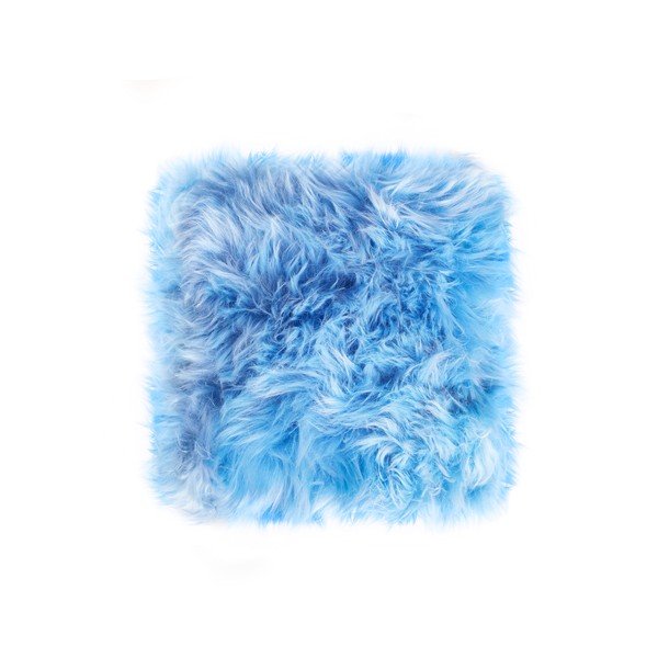 Světle modrý polštář z ovčí kožešiny Royal Dream Sheepskin, 45 x 45 cm-image-1