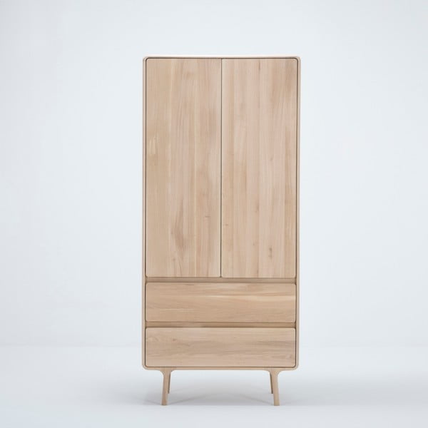 Tammepuust riidekapp 90x200 cm Fawn - Gazzda-image-3