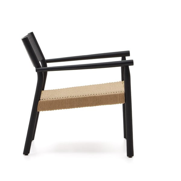 Must punutud tugitool Yalia - Kave Home-image-3