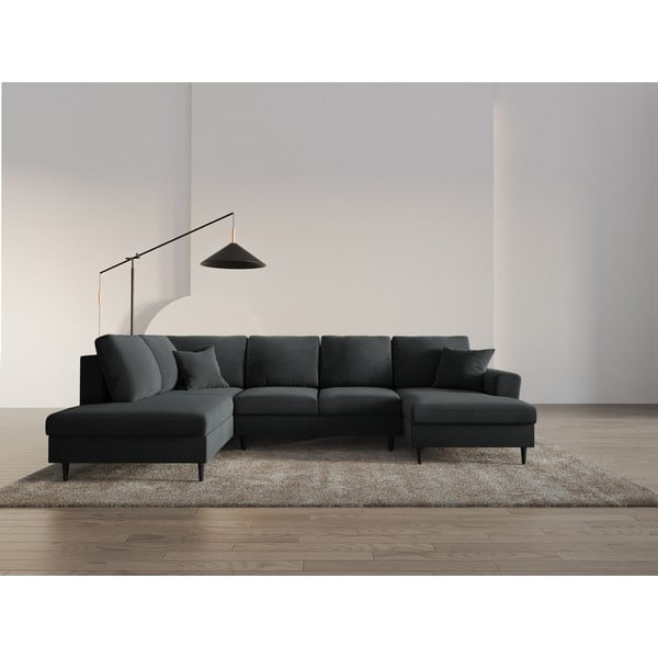 Tumehall sametist panipaigaga nurgadiivanvoodi (vasak nurk/"U"-kujuline) Kyoto - Cosmopolitan Design-image-2