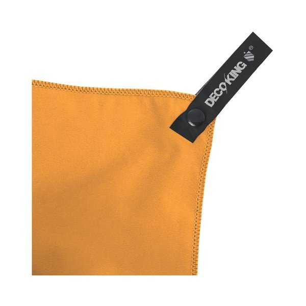 Set oranžové rychleschnoucí osušky a ručníku DecoKing EKEA, 70 x 140 cm + 30 x 50 cm-image-2