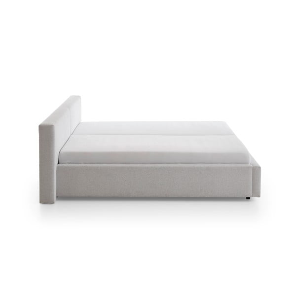Hõbedane polsterdatud kaheinimesevoodi ilma voodipõhjata 160x200 cm Cube – Meise Möbel-image-4