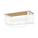 Valge metallist seinanagi riiuliga Marco - Spinder Design