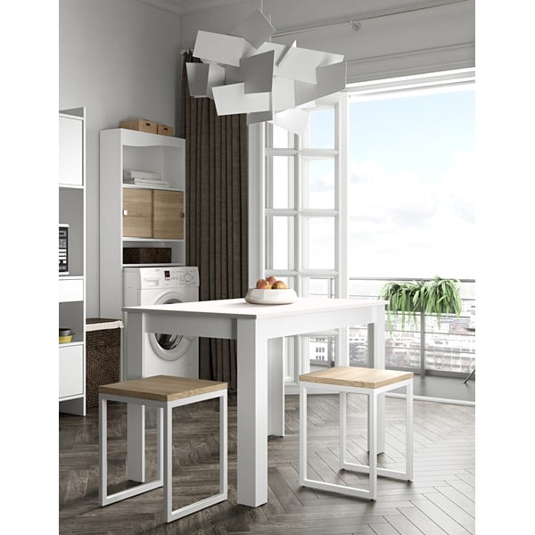 Valge söögilaud 110x70 cm Nice - TemaHome-image-1