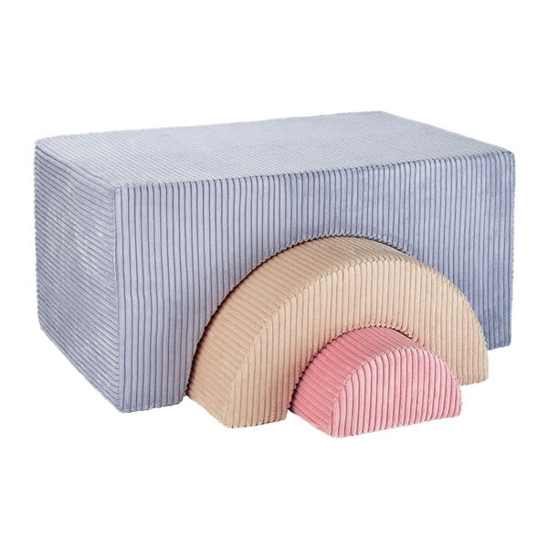 Sinine velvetist laste tumba Rainbow - Wigiwama