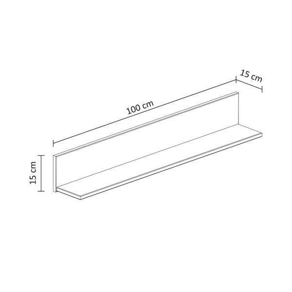 Valge männipuidust riiul 100 cm Teramo - Støraa-image-4