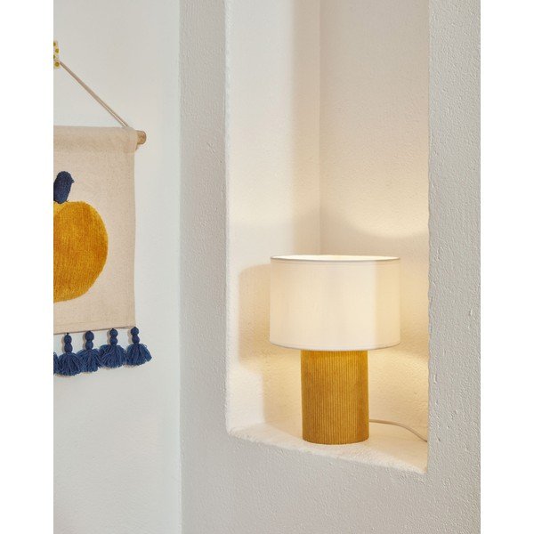 Sinepikollane/valge laste lamp Bianella - Kave Home-image-1