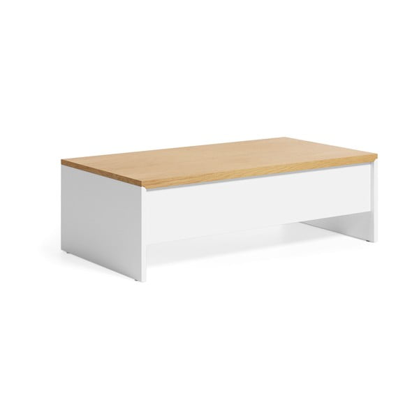 Valge-tammedekoriga diivanilaud 60x110 cm Abilen - Kave Home-image-2